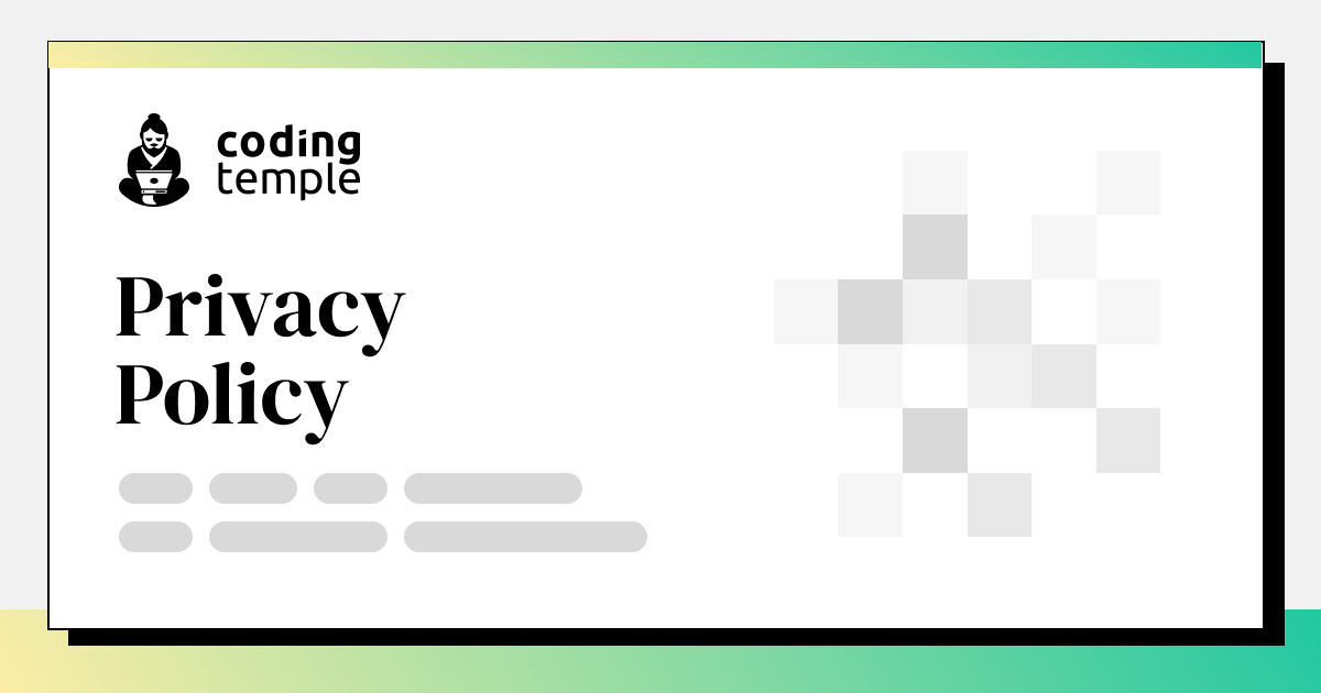 Privacy Coding Document Privacy policy | Coding Temple